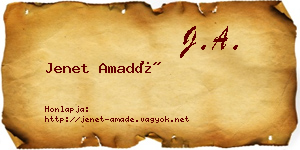 Jenet Amadé névjegykártya